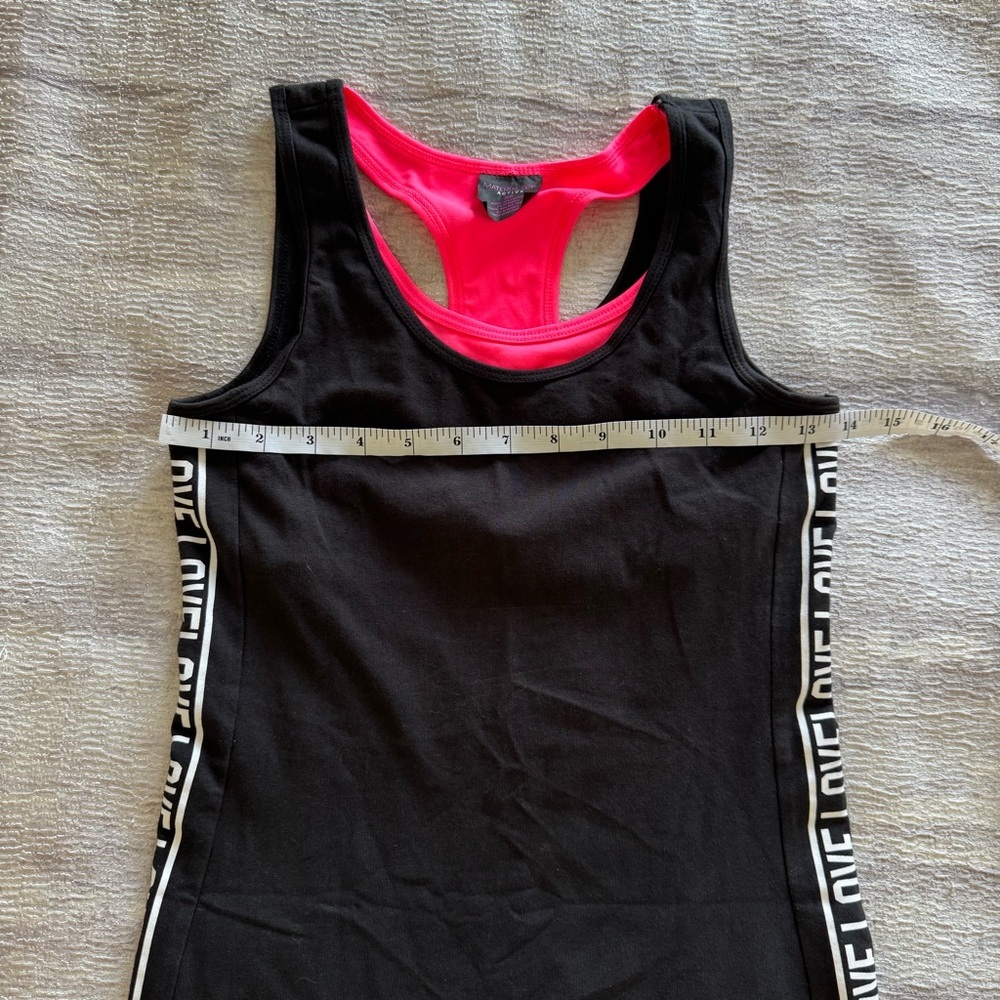 Material Girl Active Black and Pink Tank Dress, Size XS - Picture 8 of 8